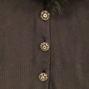 LOFT Sweaters - Ann Taylor fur collar sweater LOFT Sweaters - Ann Taylor fur collar sweater